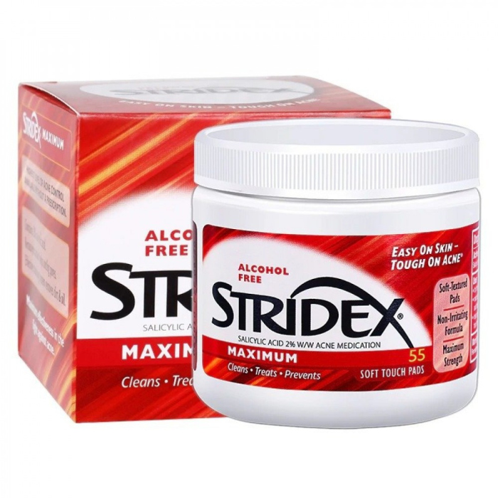 Stridex, Single-Step Acne Control (Maximum 2% Salicylic Acid) Alcohol Free 